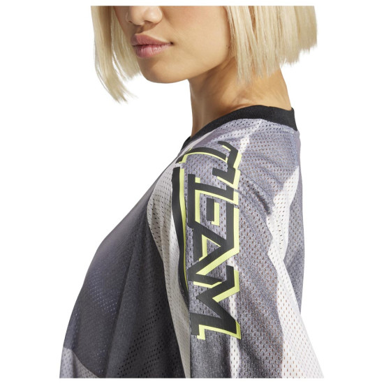 Adidas Γυναικεία μακρυμάνικη μπλούζα Adilenium Season 2 Oversized Graphic Mesh Long Sleeve Tee